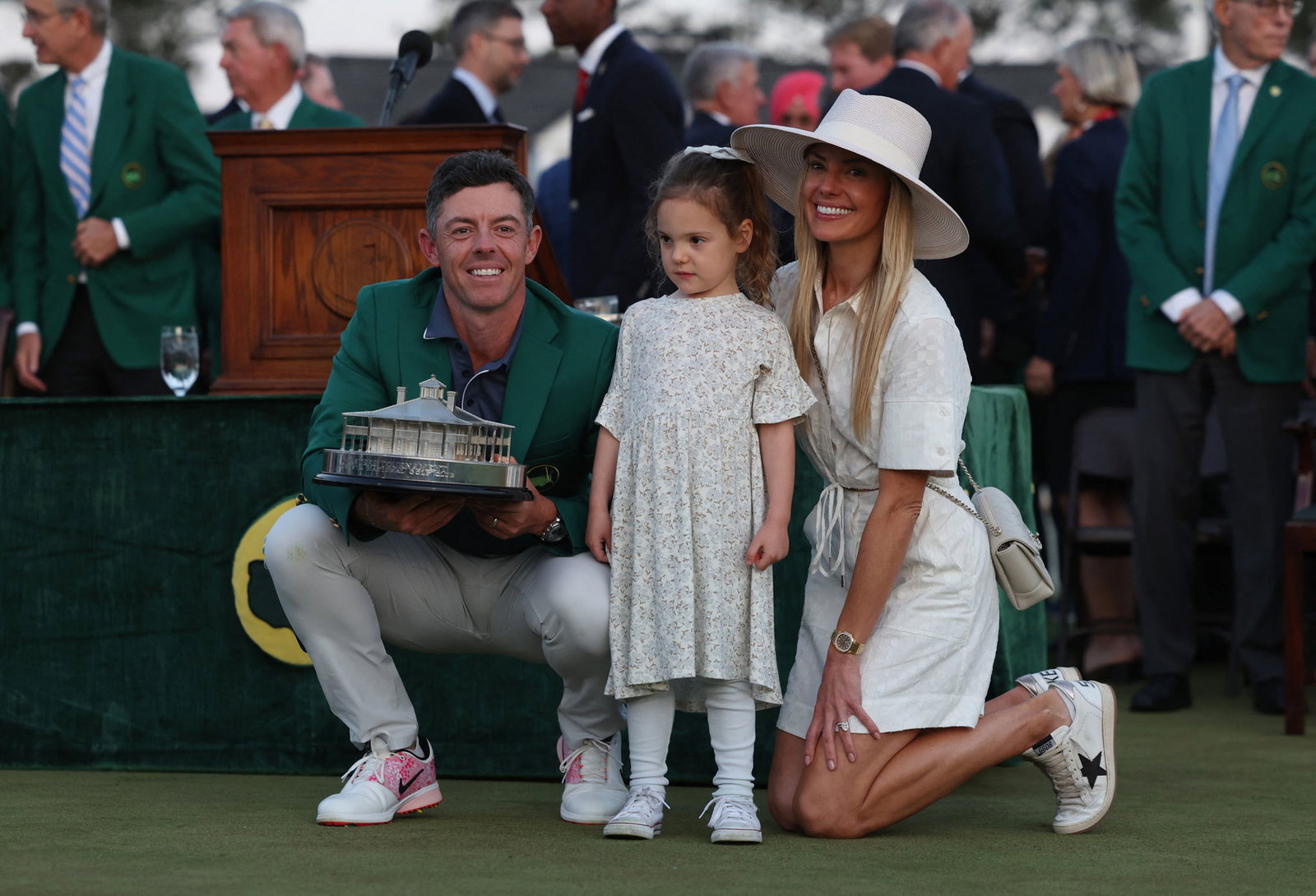 Rory with daughter Poppy and wife Erica